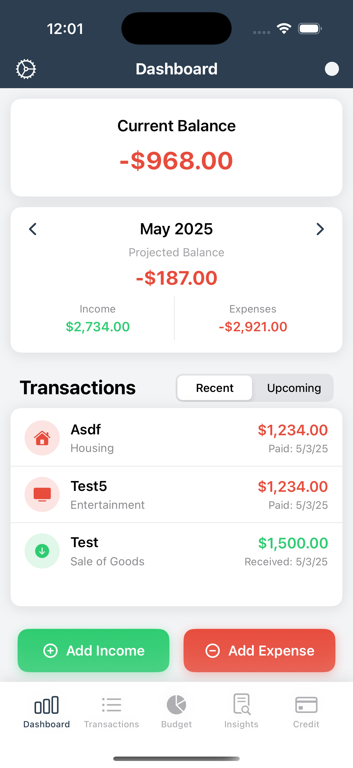 Financial Tracking